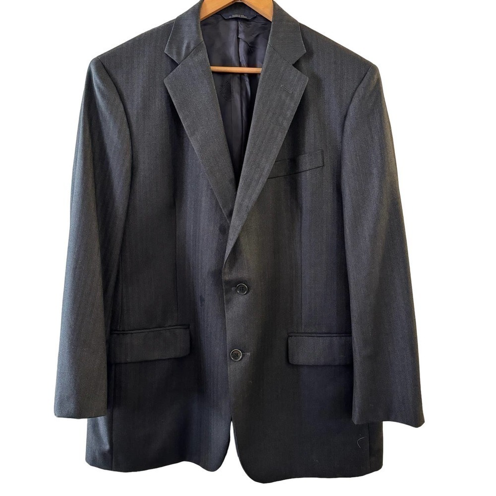 BROOKS BROTHERS SaxXon Sport Blazer Mens 43R Gray 100% Wool 1818 Madison